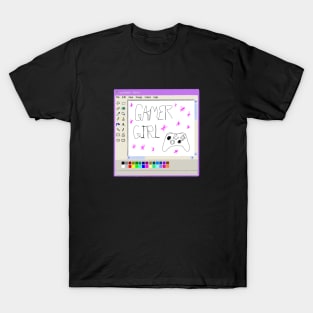 Gamer girl Ms Paint drawing T-Shirt